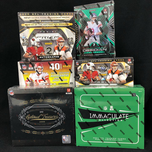 New Card Breaks to Chase Super Bowl QB's Burrow and Stafford Rookies
