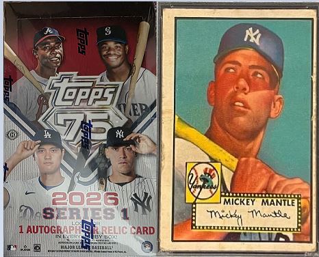 1952 Topps Mickey Mantle Rookie Card Chase in 2026 Topps Packs