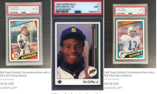 Marino, Elway, and Griffey Jr Rookie Cards Guaranteed in New Cornerstone Breaks