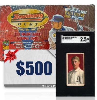 The Cocky Event Prize Winners Including T206 Eddie Collins with Vintage Breaks