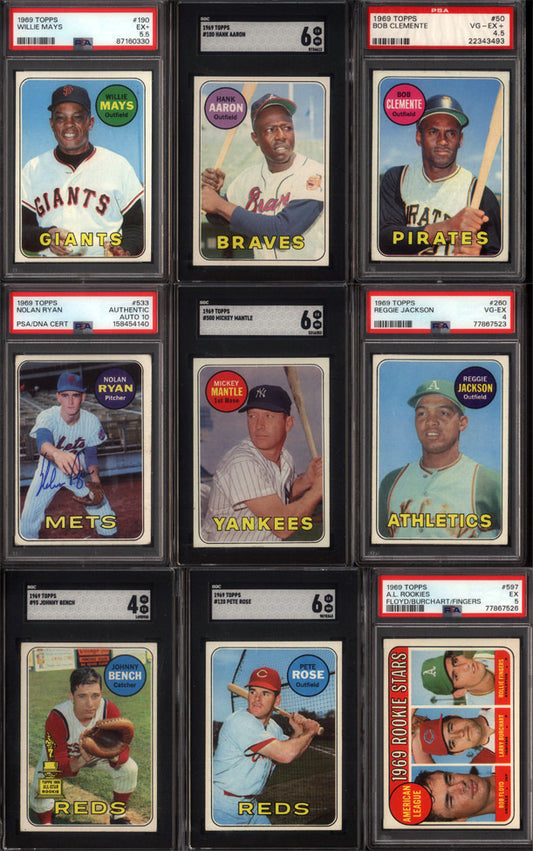 1969 Topps Baseball Set Break 664 Spot Random Card (Mickey Mantle SGC 6, Nolan Ryan 2nd Year Signed PSA 10 Auto, Reggie Jackson Rookie PSA 4, etc!)