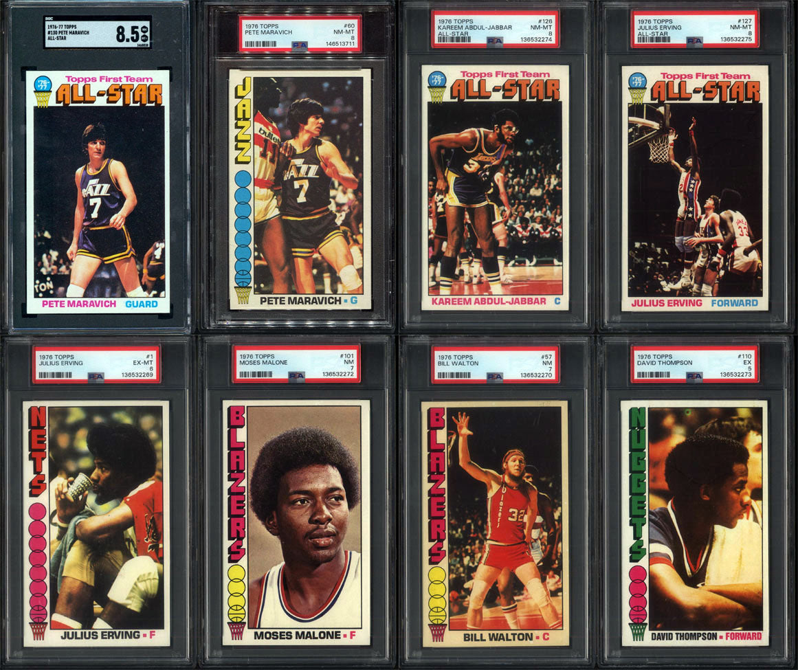 1976 Topps Basketball Set Break 144 Spot Random Card (Pete Maravich PSA 8, Pete Maravich All Star SGC 8.5, Kareem Abdul Jabbar All Star PSA 8, Dr. J All Star PSA 8, etc!)