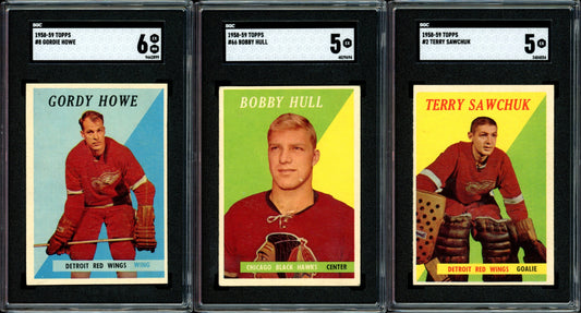 1958 Topps Hockey Set Break 66 Spot Random Card (Bobby Hull Rookie SGC 5, Gordie Howe SGC 6, Terry Sawchuck SGC 5, John Bucyk SGC 6.5, etc!)
