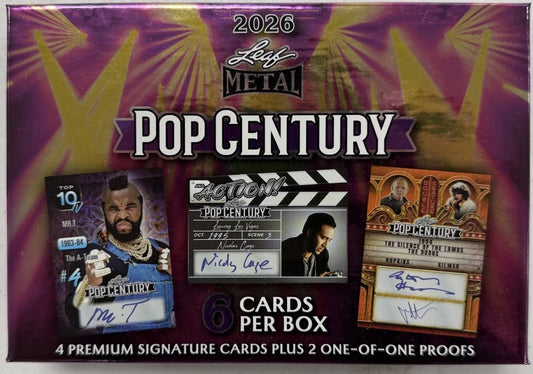 2026 Leaf Metal Pop Century Hobby Box By The Card Break